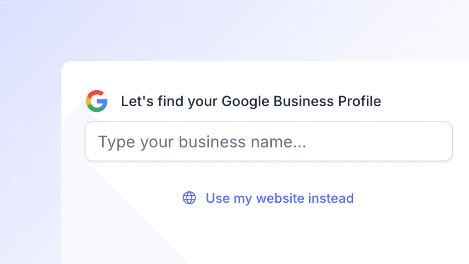 Add your Google Business Profile or website to train Overflow.
